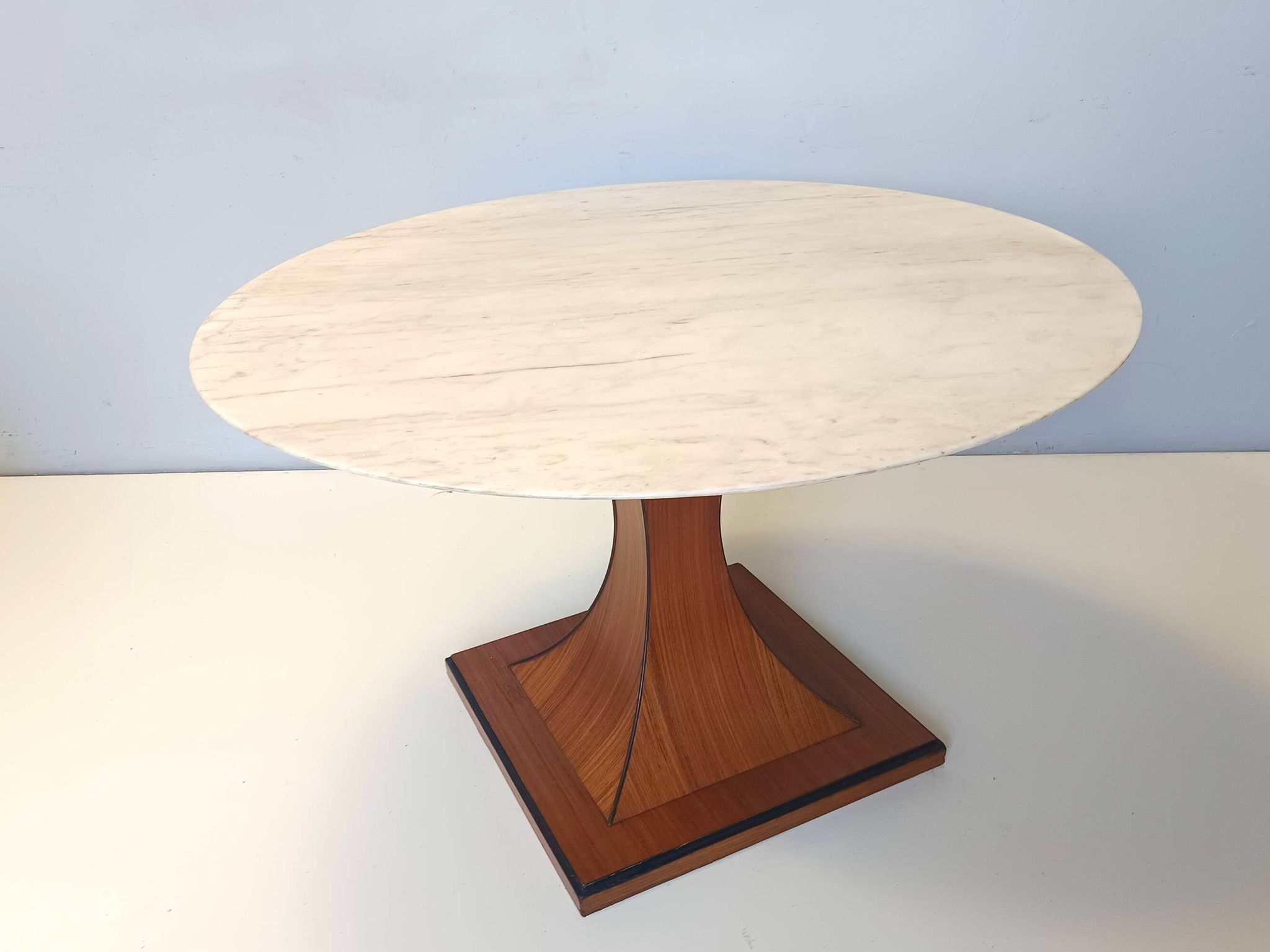 Dining Table with a Portuguese Pink Marble Top in the style of Carlo De Car