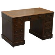 Victorian desk with two columns, hardwood, with VR locks, 1860.