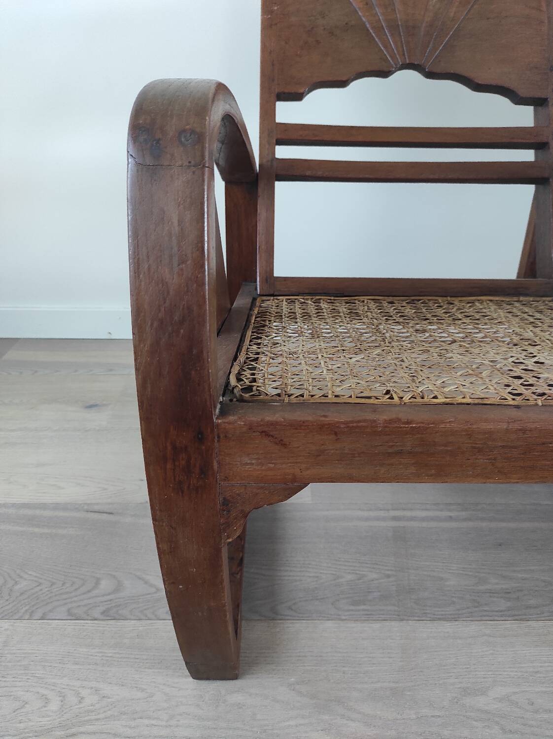 Burmese teak armchair
