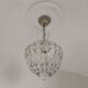 Lustre ancien à pampilles  , suspension vintage , shabby chic