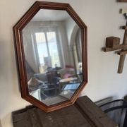 Miroir octogonal en bois