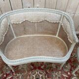 Salon de style Louis XVI en cannage 1900