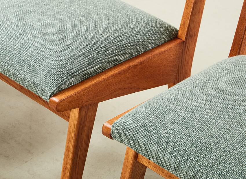 Jens Risom Set of 4 Model 666 Dining Chairs for Knoll U.S.A. 1940s