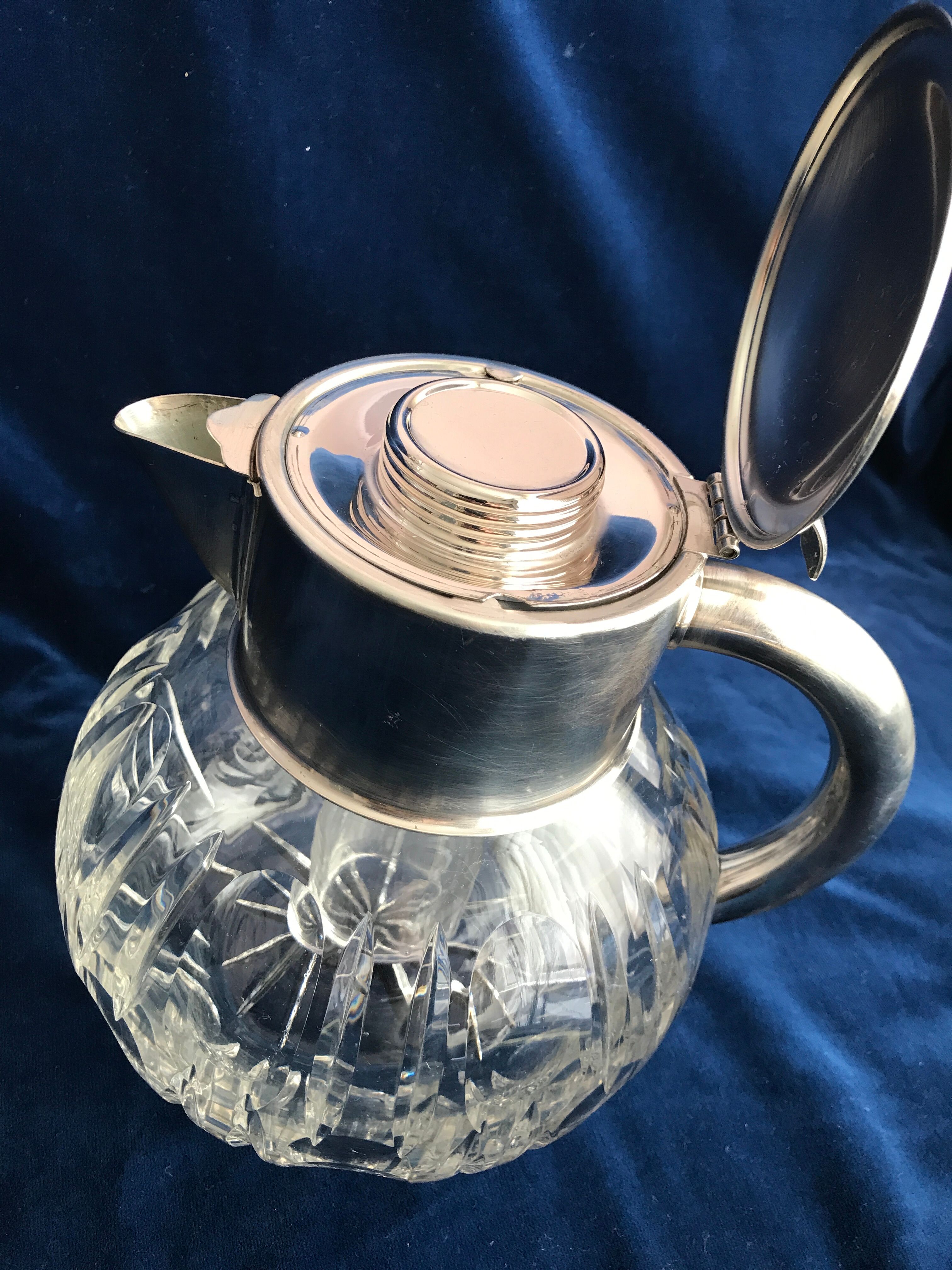 Old crystal orangeade decanter