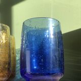 Lot de 6 verres bullés signés Riom