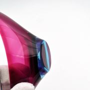 Murano Crystal Sommerso Fuchsia Turquoise Gondola Cup 19cm