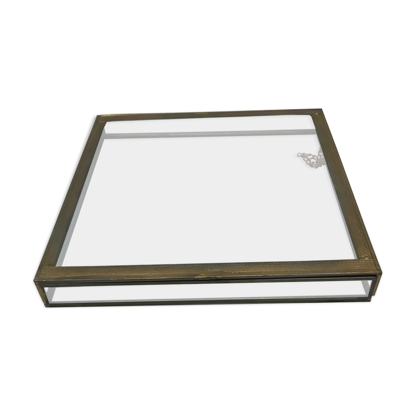Glass and gilded brass showcase box