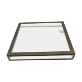 Glass and gilded brass showcase box