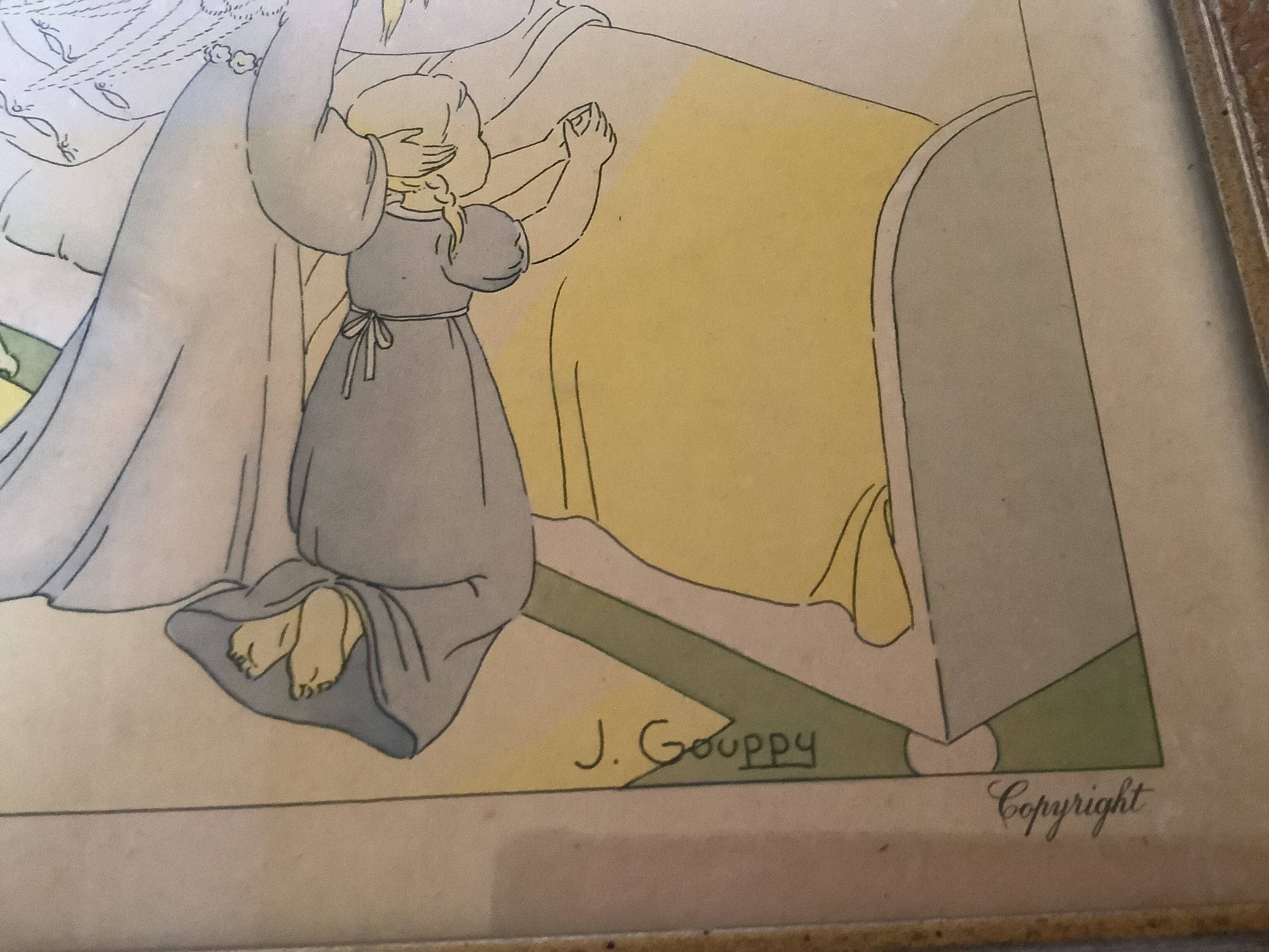 Old religious illustration frame