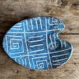 Vallauris Vintage Catchall – Palette Shape – Blue & White – 1950s/60s