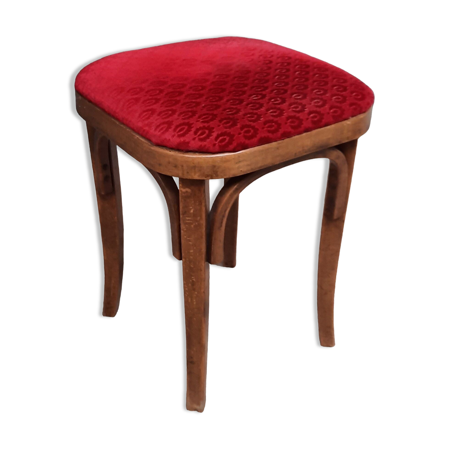 Curved wooden stool