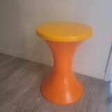 Vintage Stamp Orange Stool