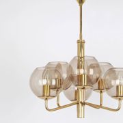 Small designer suspension light in the style of Sciolari, 1960s.