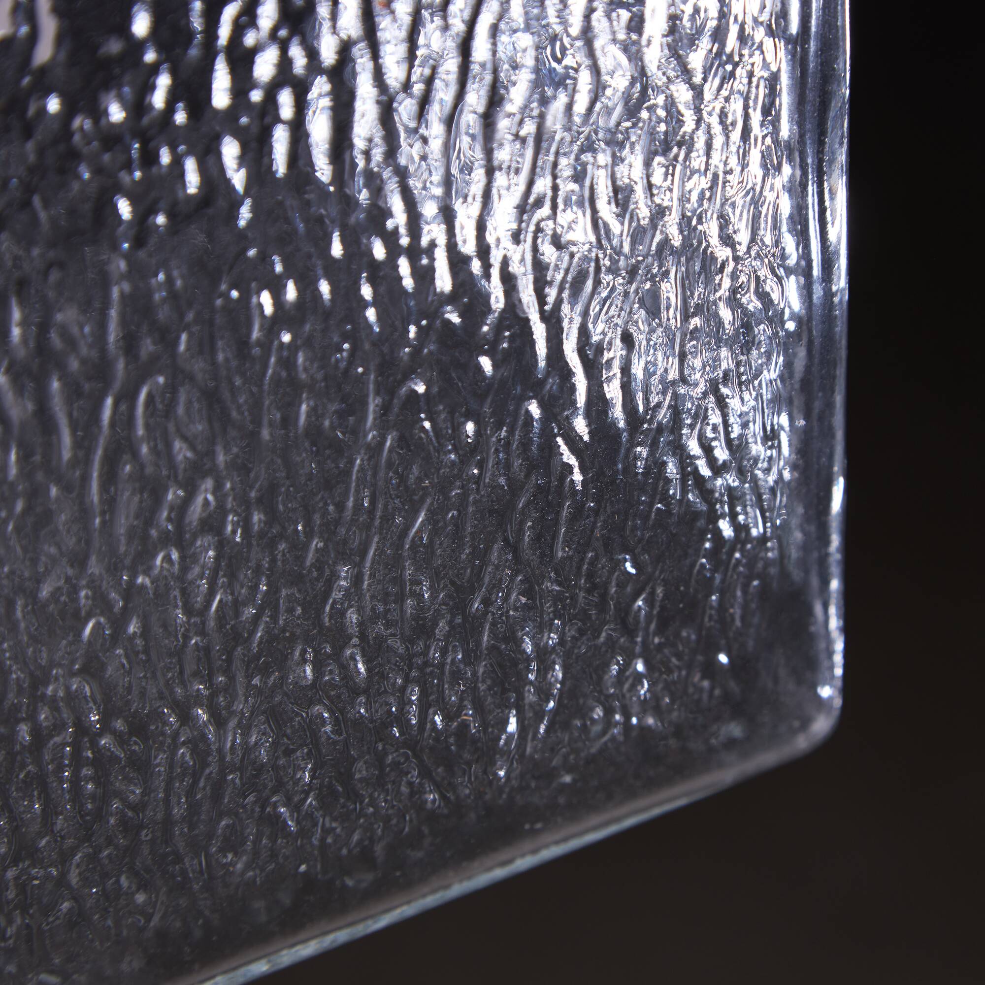 Art Deco Dappled Glass Cuboid Pendant, 1960s