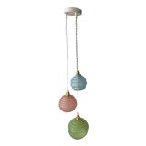Art Deco triple globe waterfall pendant light