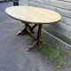 table de vendange , plateau décapé et bois naturel