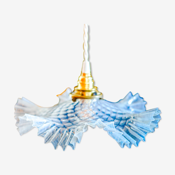 Art Deco opalescent glass pendant lamp