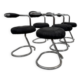 Ensemble de 6 chaises "Cobra" par Giotto Stoppino 70's