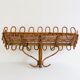 Rectangular rattan wall shelf, Italy 60s