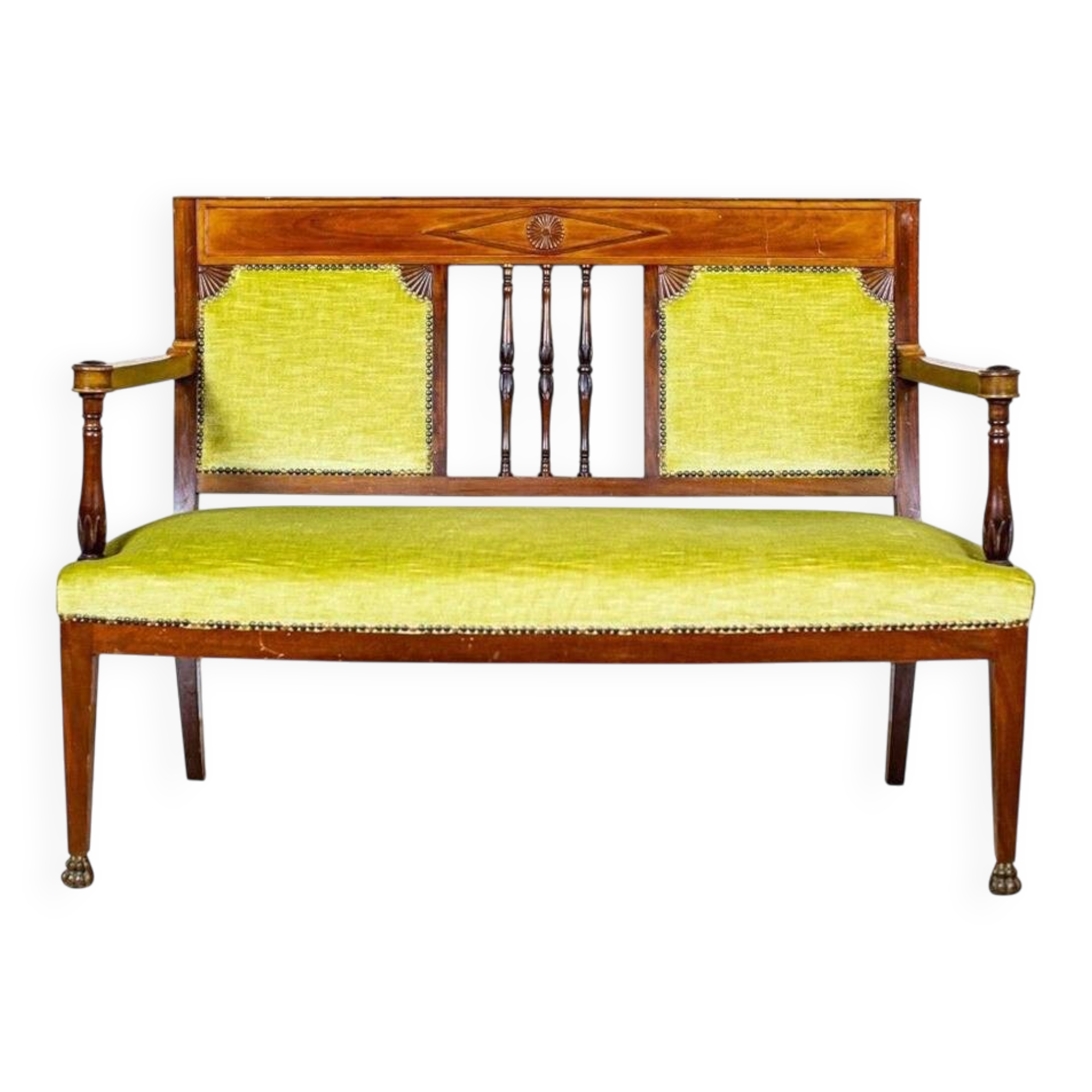 Neat Sofa with Green Velour, 1950s