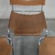 Chaise design chrome & cuir 1970