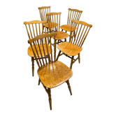 Lot de 6 chaises vintage Baumann Menuet 841
