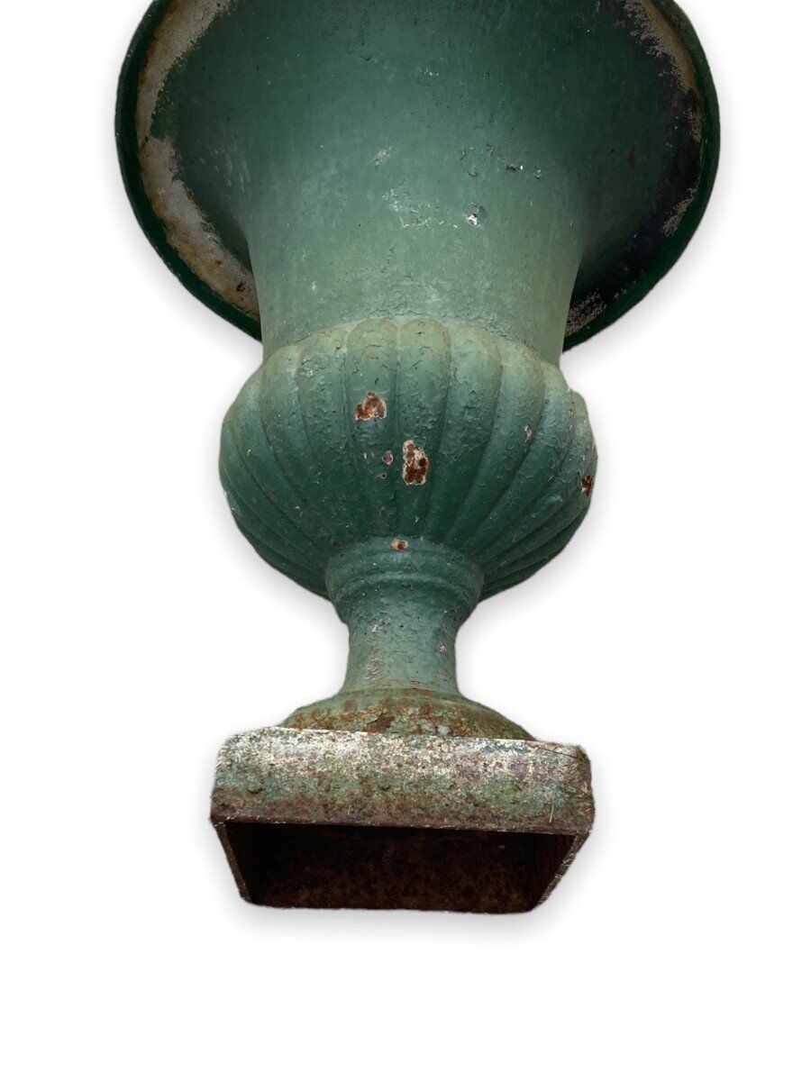 Vase Medici Late XIXth enamel Green