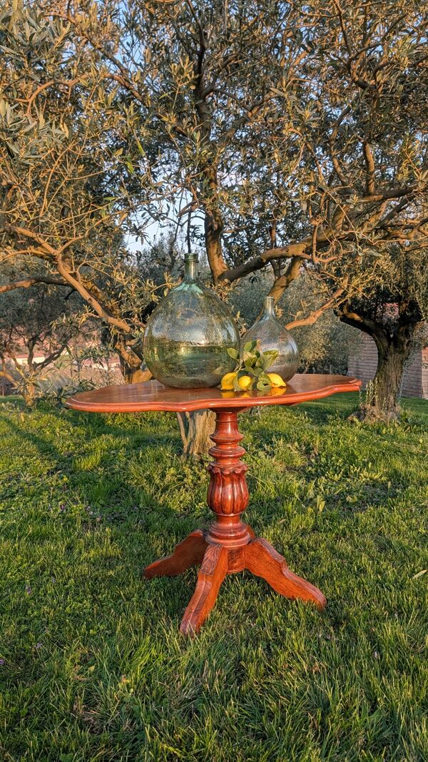 Guéridon Basculant d'Époque XIXe - Étiquette