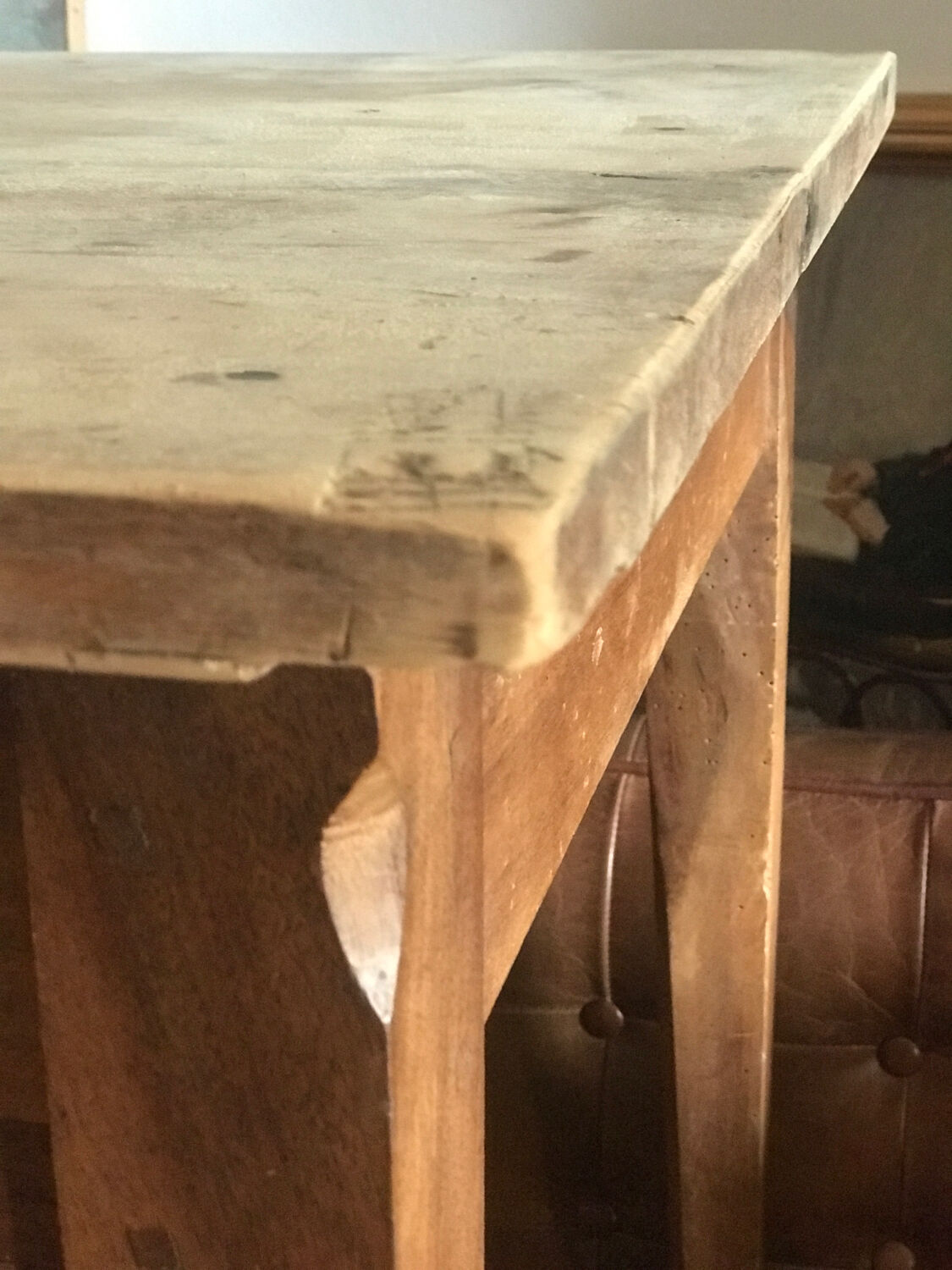 Solid wood farm table
