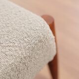 Armchair and ottoman in boucle fabric by H. Lis