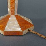 Lampe de table Art déco des années 1920 en nacre et écaille de tortue