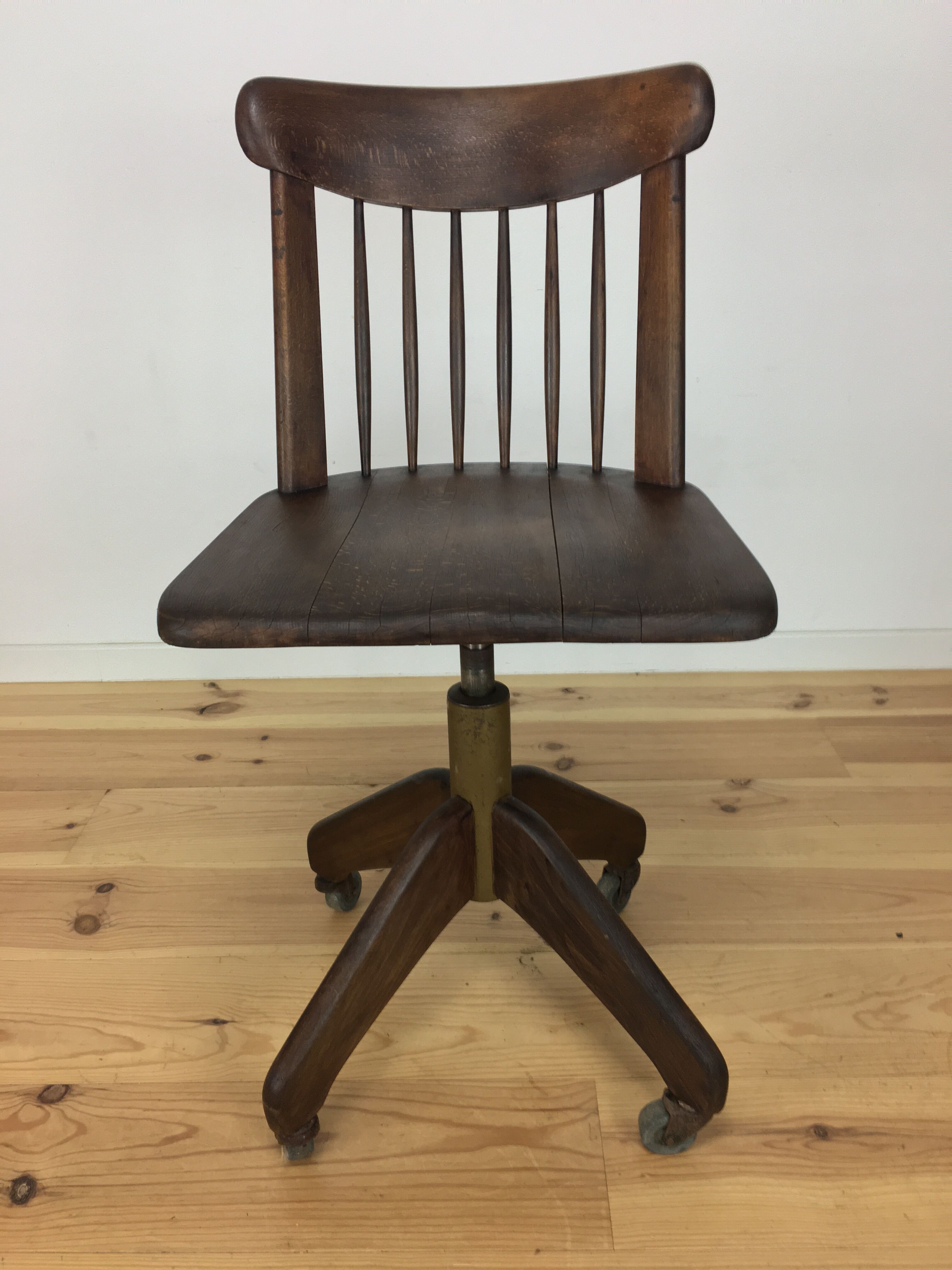 American office chair by Stoll Giroflex, wood