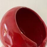 Mustard pot or jam maker in tomato-shaped slip