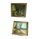 Pair two oil paintings on canvas