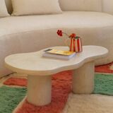 Moroccan Berber rug in green and pink.