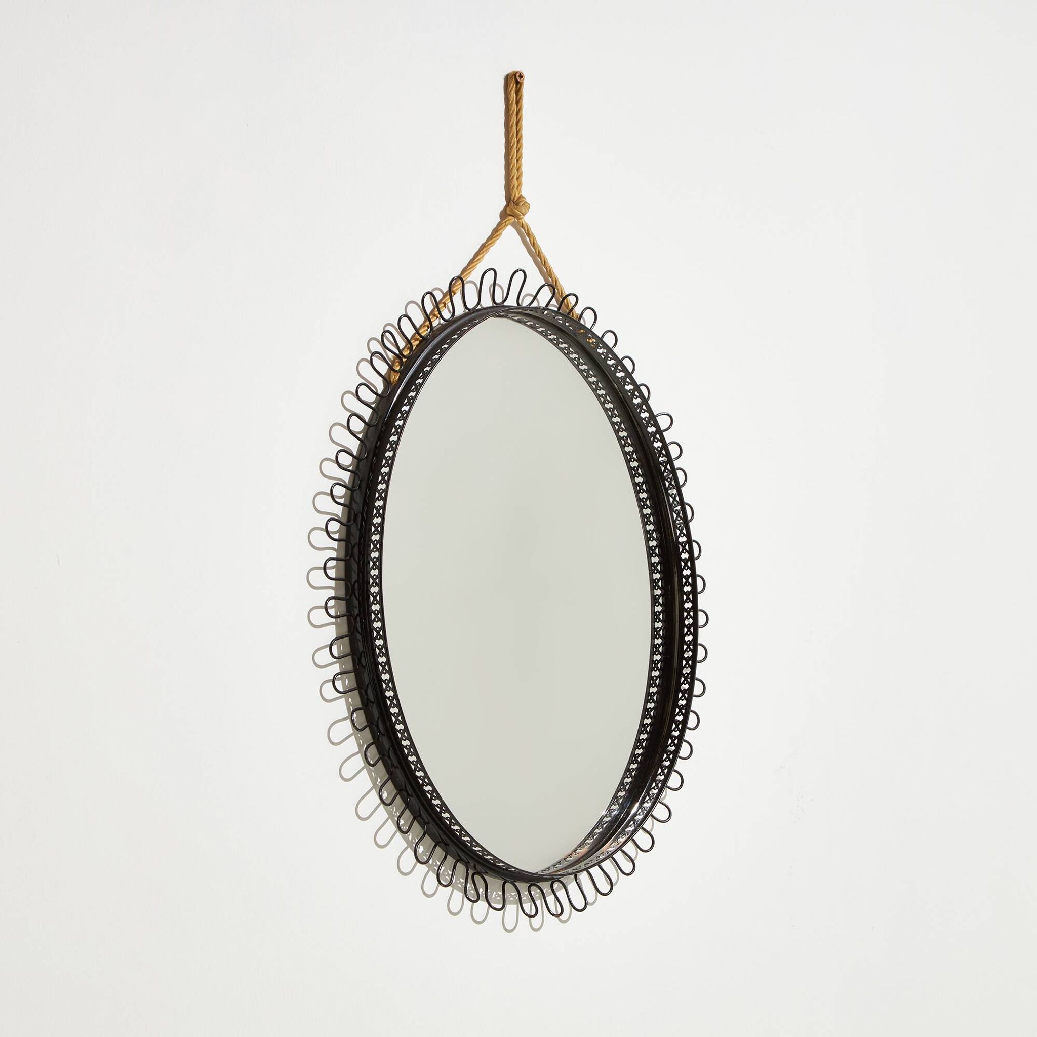 Metal framed mirror