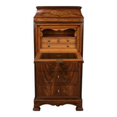 Petit Secrétaire Chiffonnier en Ronce d’Acajou et Citronnier – 1900