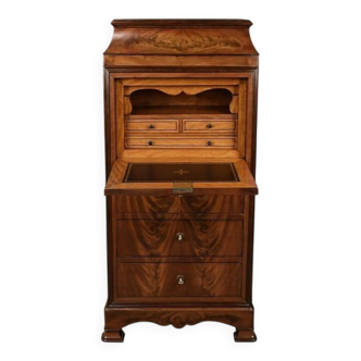 Small Secretary/Chiffonier in Mahogany Burl and Lemonwood – 1900