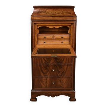 Small Secretary/Chiffonier in Mahogany Burl and Lemonwood – 1900