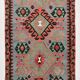 Tapis tribal géométrique vintage fait main 5x10, 160x317 cm
