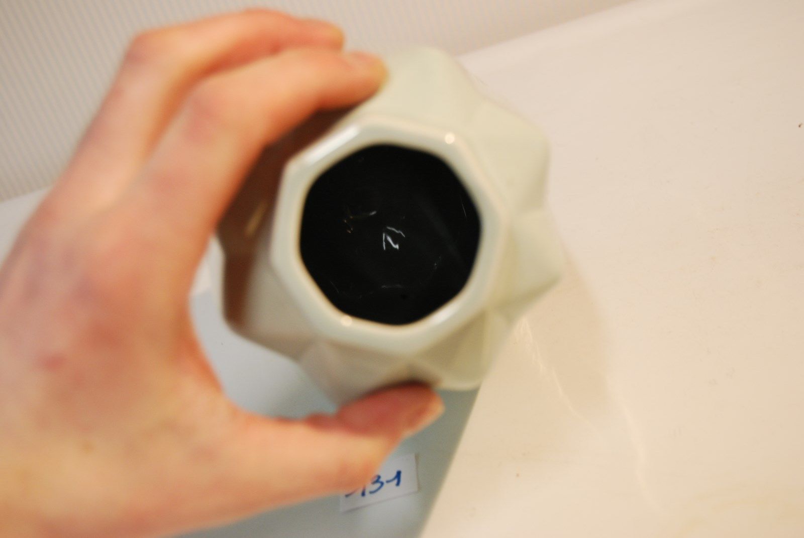 Green Art New Art Deco worked vase of water