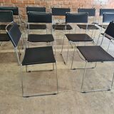 Set of 8 vintage design chairs by Giandomenico Belotti for Alias