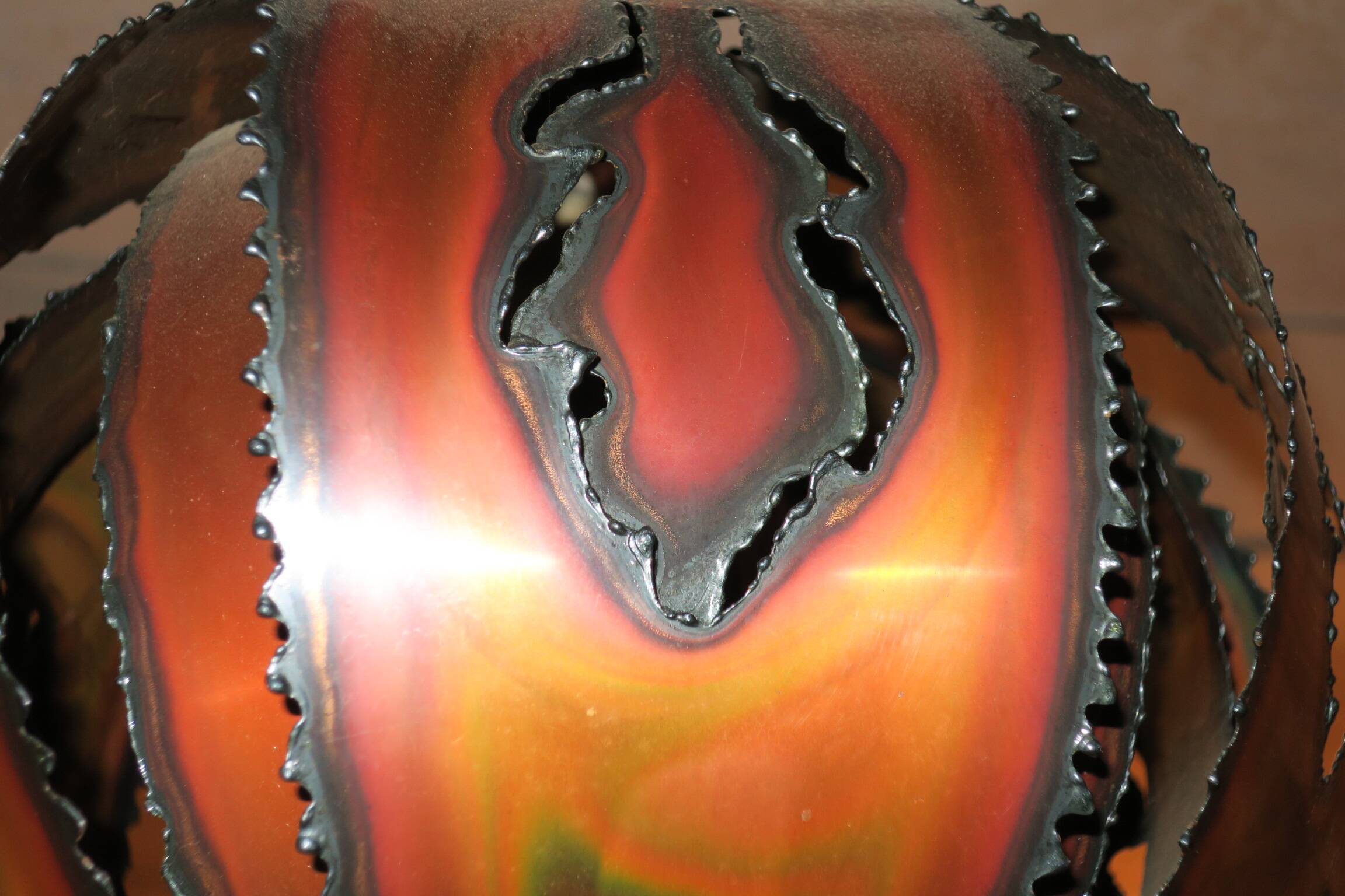Brutalist pendant light, Denmark 1970s