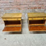 Lot 2 vintage bedside tables 1960s