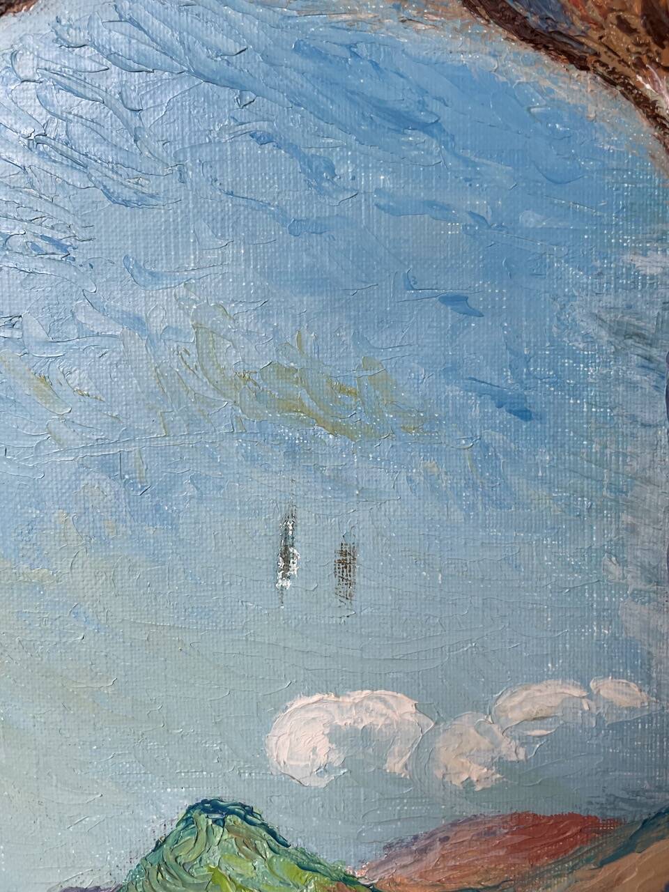 Oil on panel Etretat