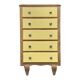 Chiffonnier art déco chêne brut et jaune