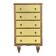 Art Deco chest of drawers in raw oak and yellow
