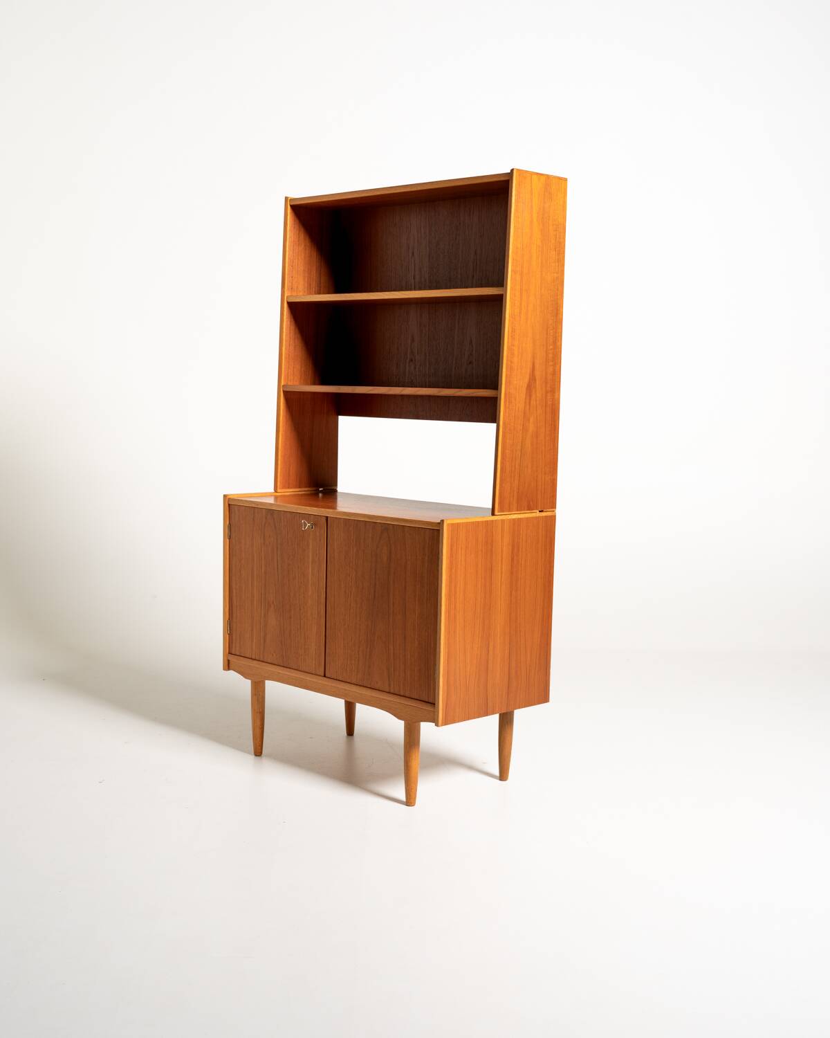 Teak and Oak Bookcase, Scandinavia, 1950s/60s