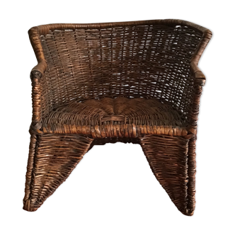 Fauteuil osier de poupée