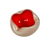 Murano - Alfredo Barbini - opaline glass - orange/white - Italy - 60's